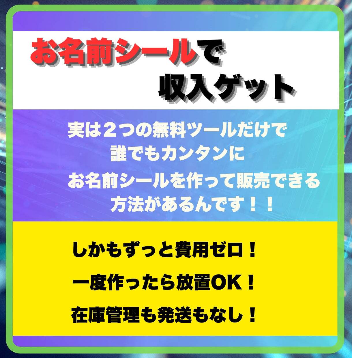 Canvaで作ったお名前シールの販売方法を教えます 初心者でも今日からできる★クリック1つで誰でもラクラク作成！ イメージ3