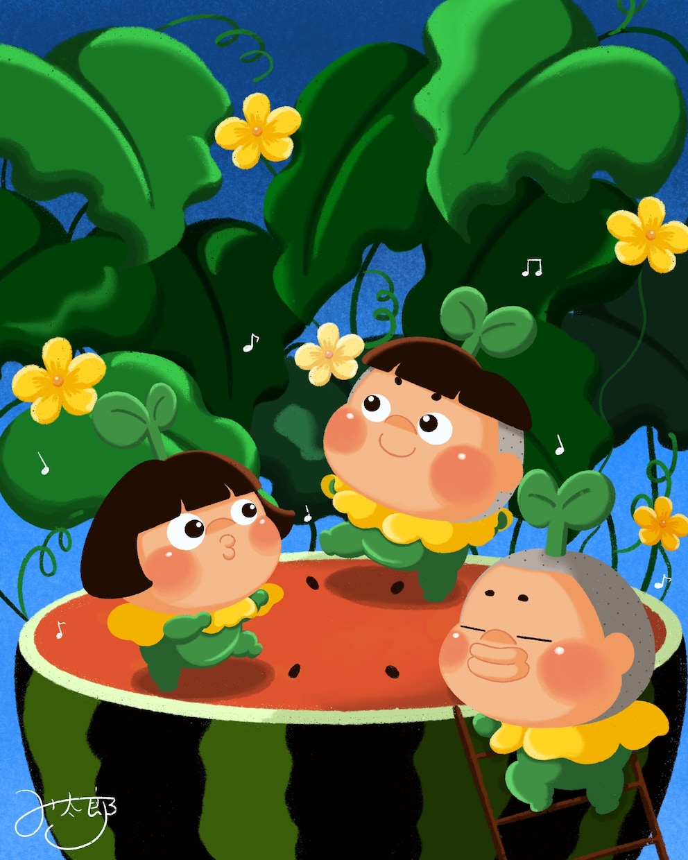可愛い着ぐるみを着せたイラストを描きます お子さんに着ぐるみを着せたイラストを一緒に作成しませんか？ イメージ1