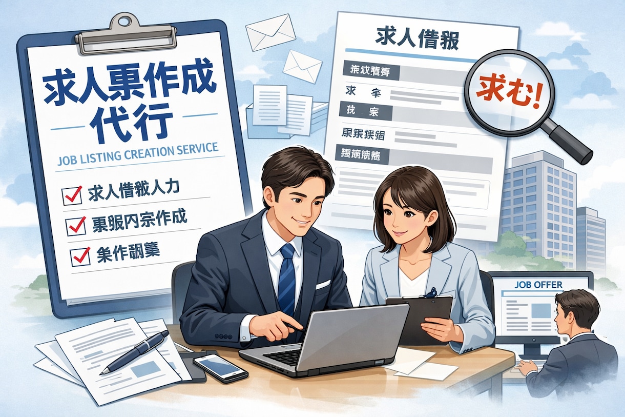 求人票代行作成・スカウト送信代行できます スカウト型サービス会社の営業マネージャー経験有り イメージ1