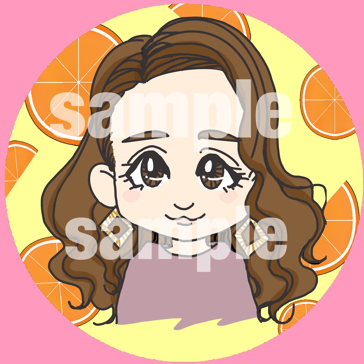 かわいいマンガタッチの似顔絵アイコンかきます 似顔絵作家が描く！目を引くアイコン イメージ2