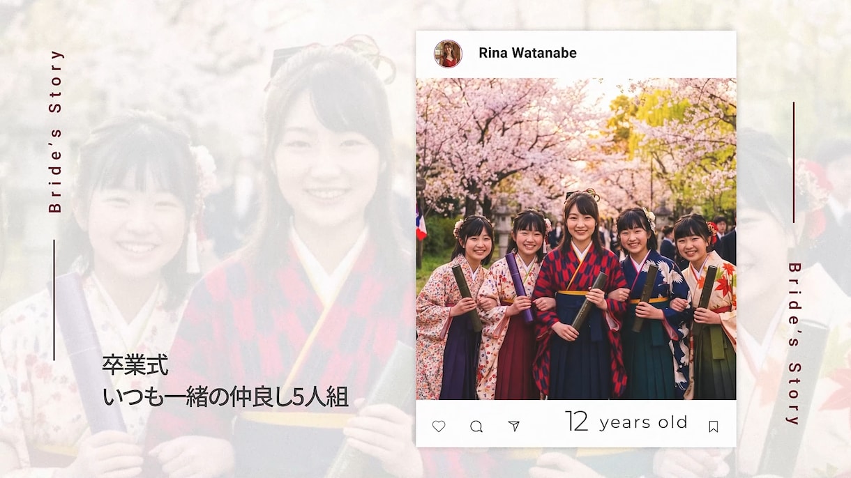 インスタ風デザインでプロフィールムービー作ります 修正回数無制限・好きな音楽・写真もたくさん使えます イメージ8