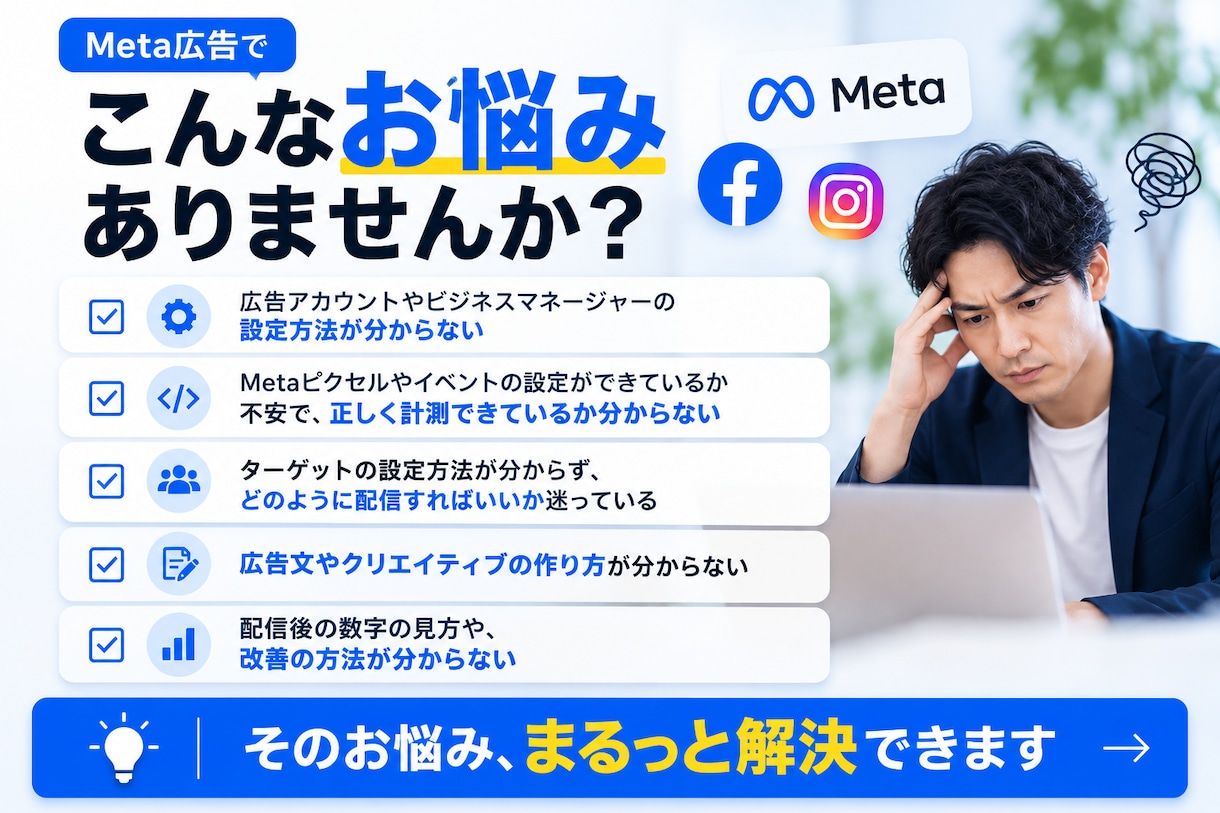 即レス！Meta広告初期設定・改善サポート致します ＼ココナラ出品キャンペーン／ 3名様限定！１万円→4000円 イメージ2