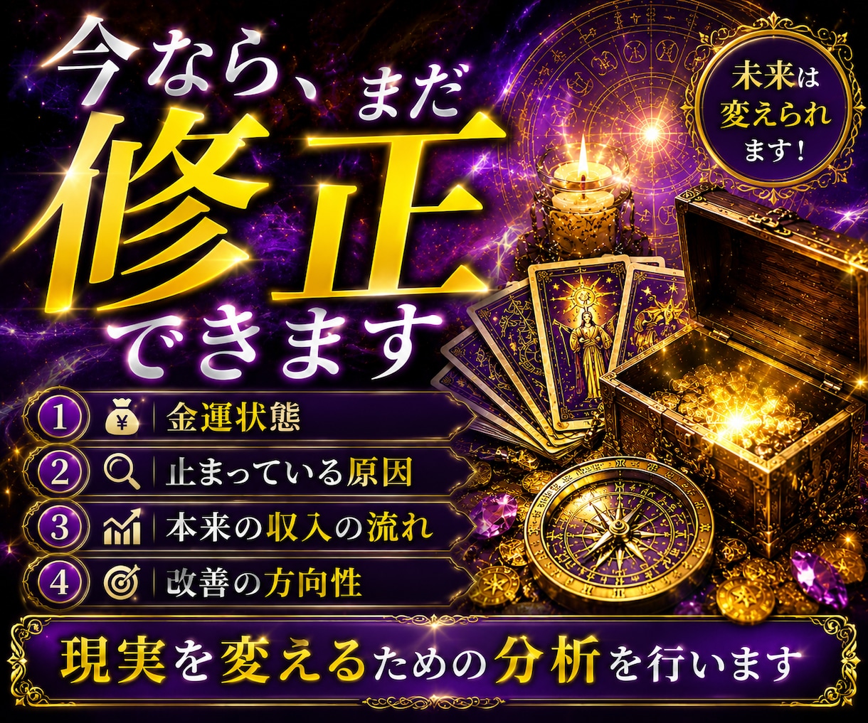 霊感タロットで収入設計を行います 霊感タロット×四柱推命×占星術×姓名判断 イメージ3