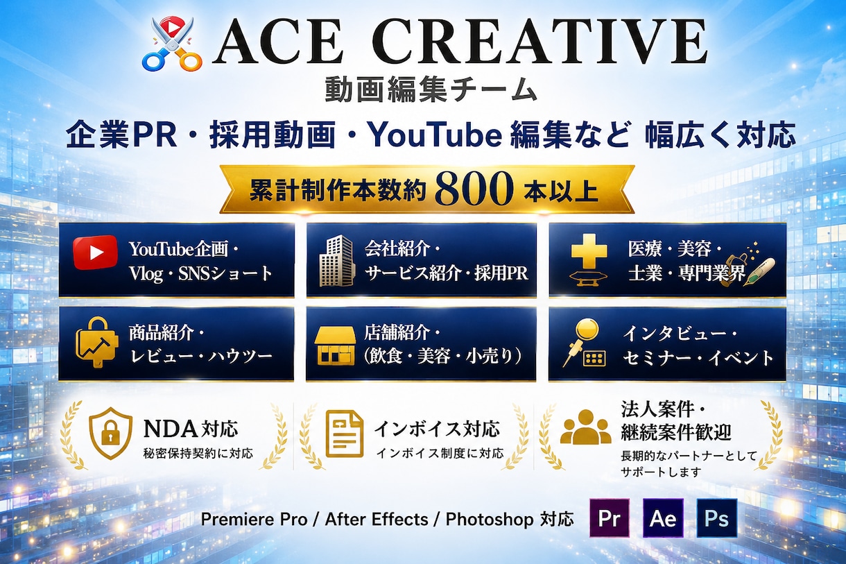 YouTube／SNS動画編集します 伝わる映像をプロが丁寧に制作／スマホ素材OK・丸投げ歓迎 イメージ1