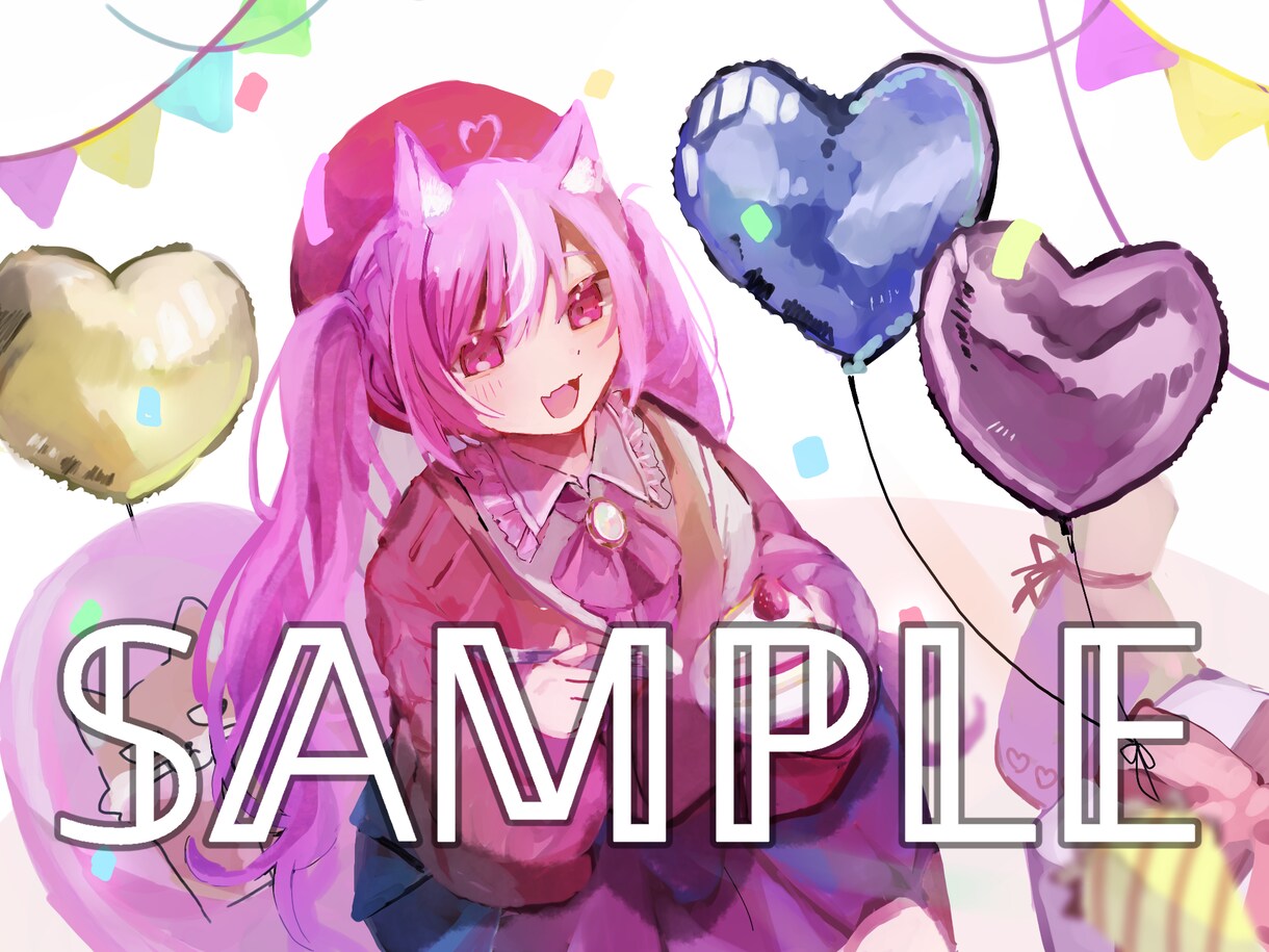 商用利用可！ご希望に沿って1枚絵を描きます 可愛らしい絵柄での厚塗り風イラストでの1枚絵を描きます。 イメージ1