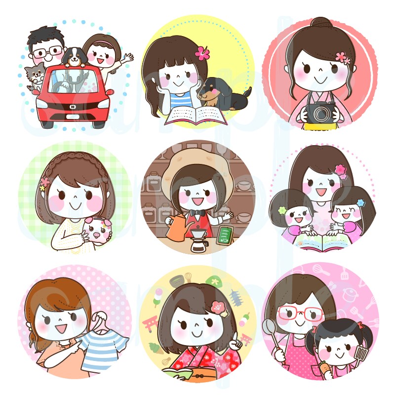 シンプルかわいいイラストお描きします SNSのアイコンやweb素材など、お気軽にご相談ください＾＾ イメージ4