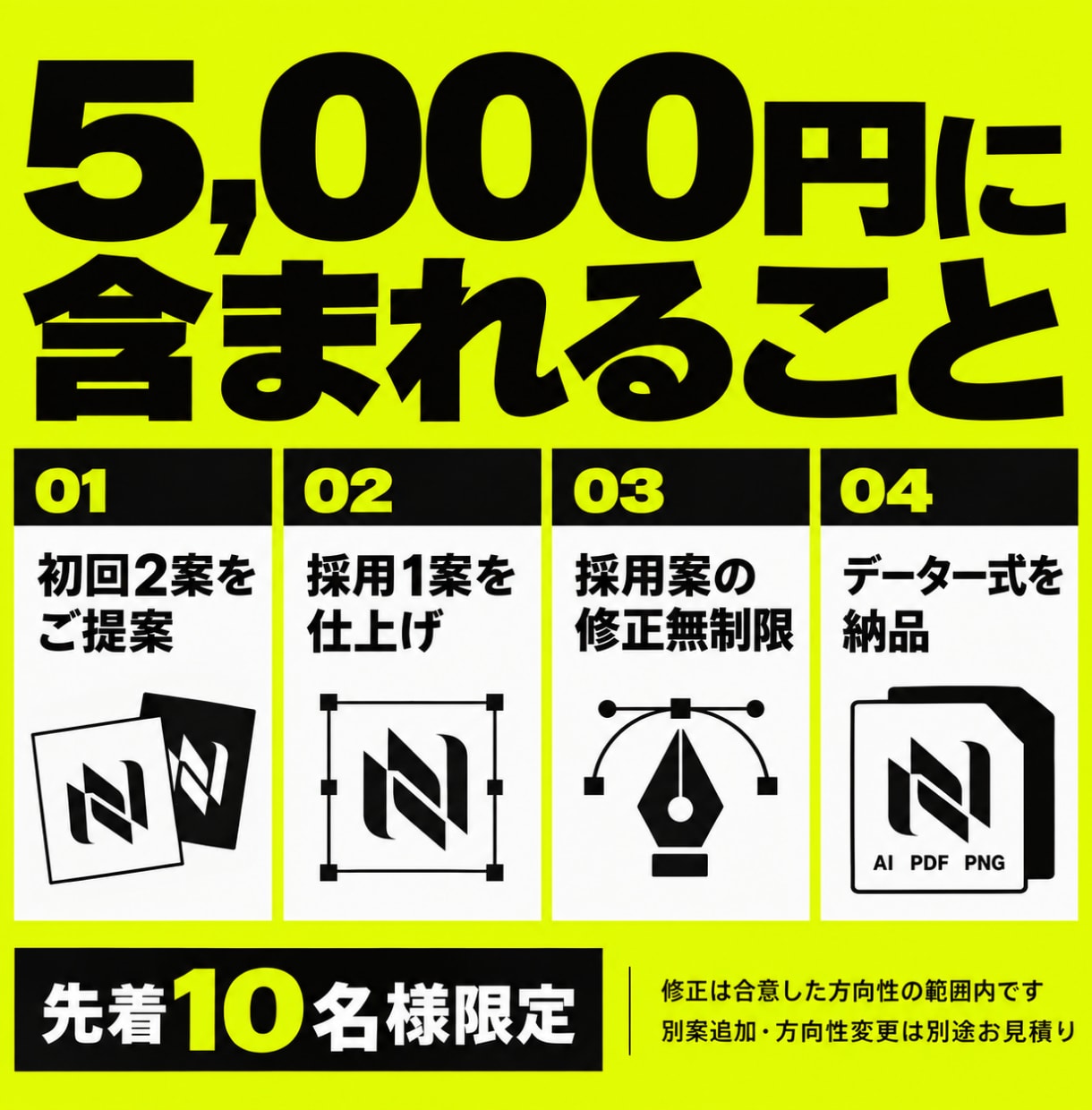 店舗・企業・事業の想いが伝わるロゴを制作します 先着10名5,000円｜2案・修正無制限・AIデータ込 イメージ2