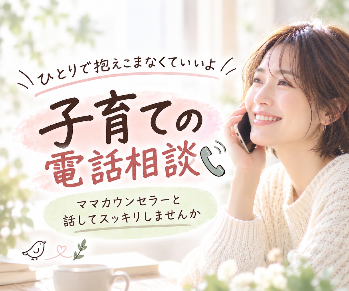 子育てに悩むママのお話をカウンセラーがお聞きします 産後/不安/発達/受験/思春期/ママ友｜何でも話してOK イメージ1