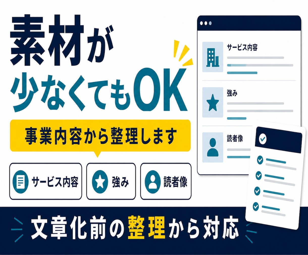 HP・LP文章を見出しから整理します 強みからCTA・FAQまで文章化 イメージ6