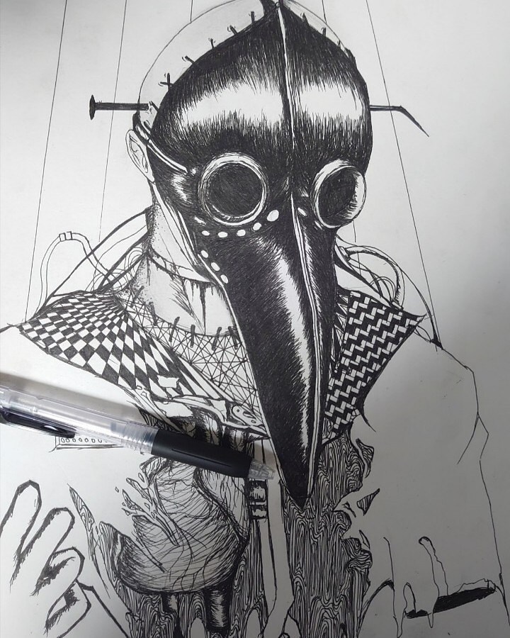 ボールペンでイラストを描きます ご要望に合わせて完全に自己流のボールペンで描いたイラストです イメージ4