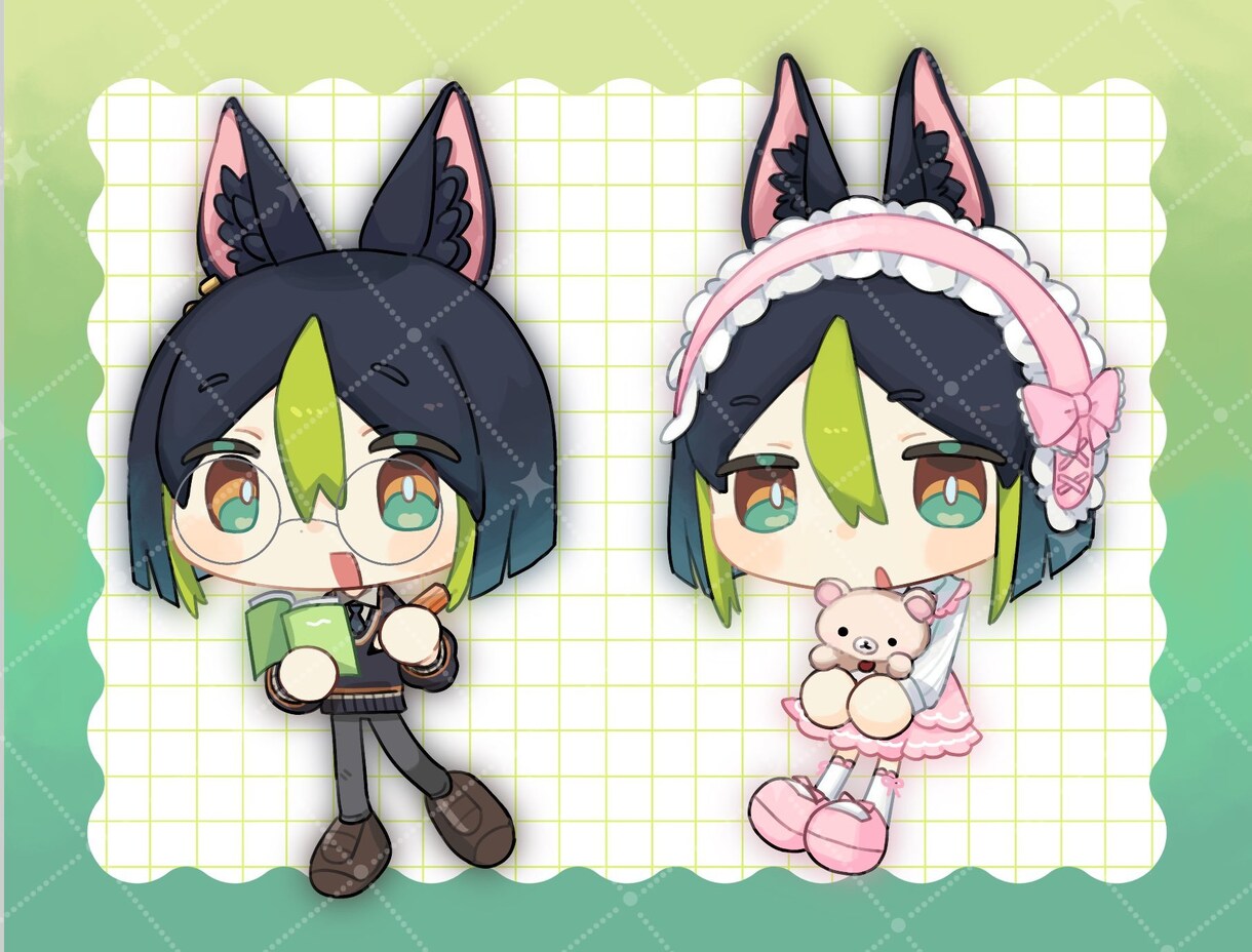 10月内納品￤デフォルメイラストのご依頼受けます 動画サムネイルや立ち絵資料などに使えます！早期納品可能です♩ イメージ1