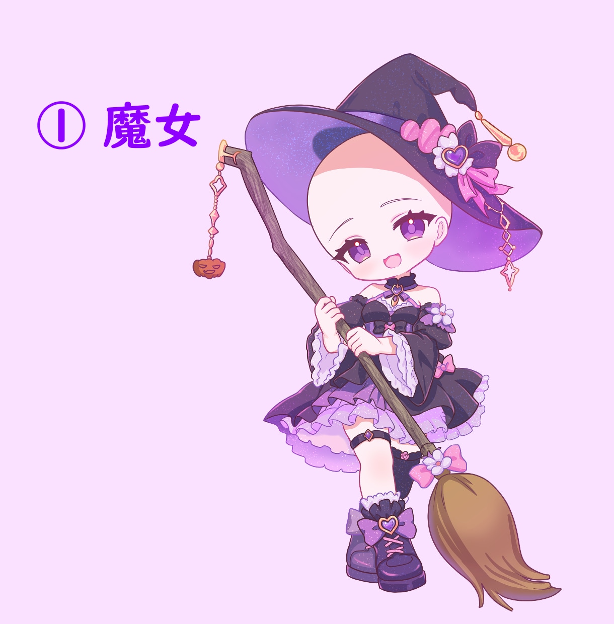 ハロウィン衣装！量産型SDイラストをお描きします ３種の仮装から選べる2026/10/31までの特別価格！ イメージ2