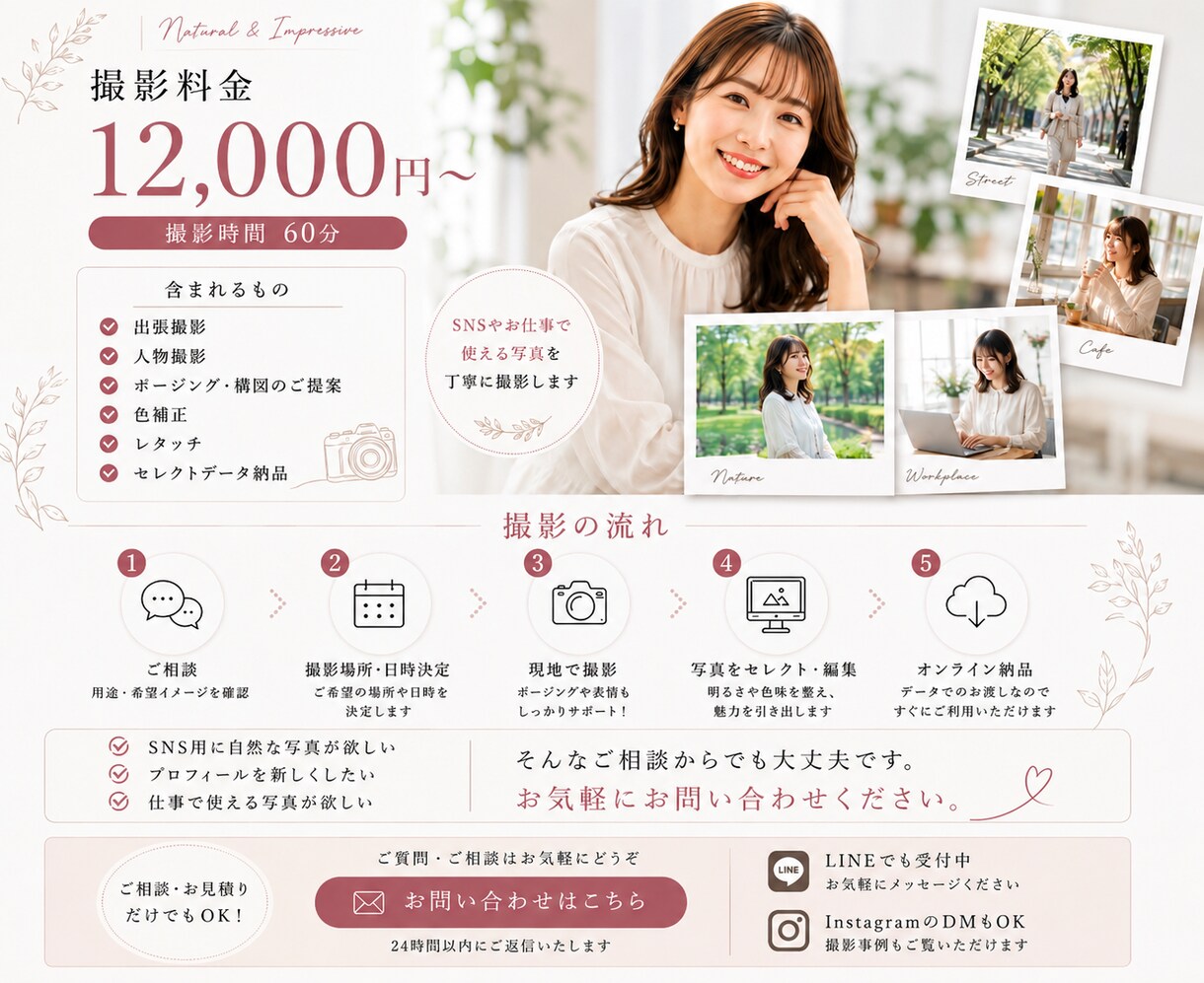 自然で印象的なプロフィール写真を撮影します 神戸を拠点に全国へ出張撮影します イメージ7