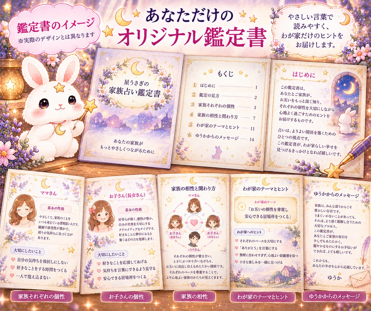 家族の個性と相性を紐解く鑑定書をお届けします 生年月日から読み解く、世界にひとつの「わが家のトリセツ」 イメージ3