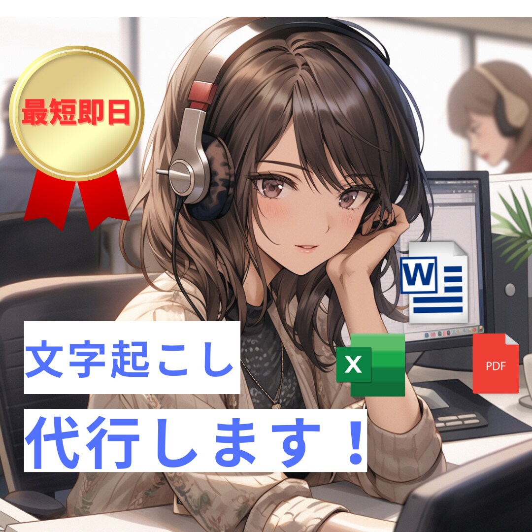 スピード重視！1分70円でテープ起こし代行します 耳で聞く情報を、瞬時に文字へ！ イメージ1