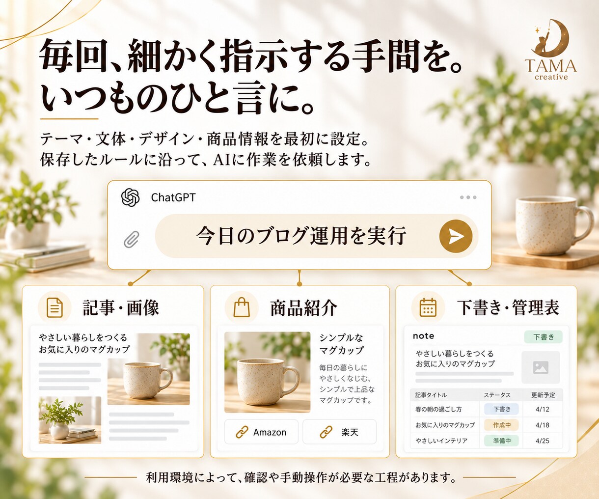 AIにひと言！note記事の自動作成を教えます ひと言でアフィリエイトブログを作成するシステムをあなたに イメージ3