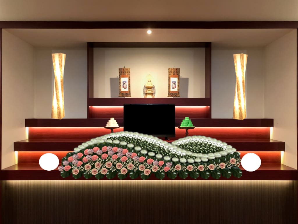 葬儀社様、店舗の花装飾イメージデザインします 生花祭壇のプロだからできるデザイン企画 イメージ2