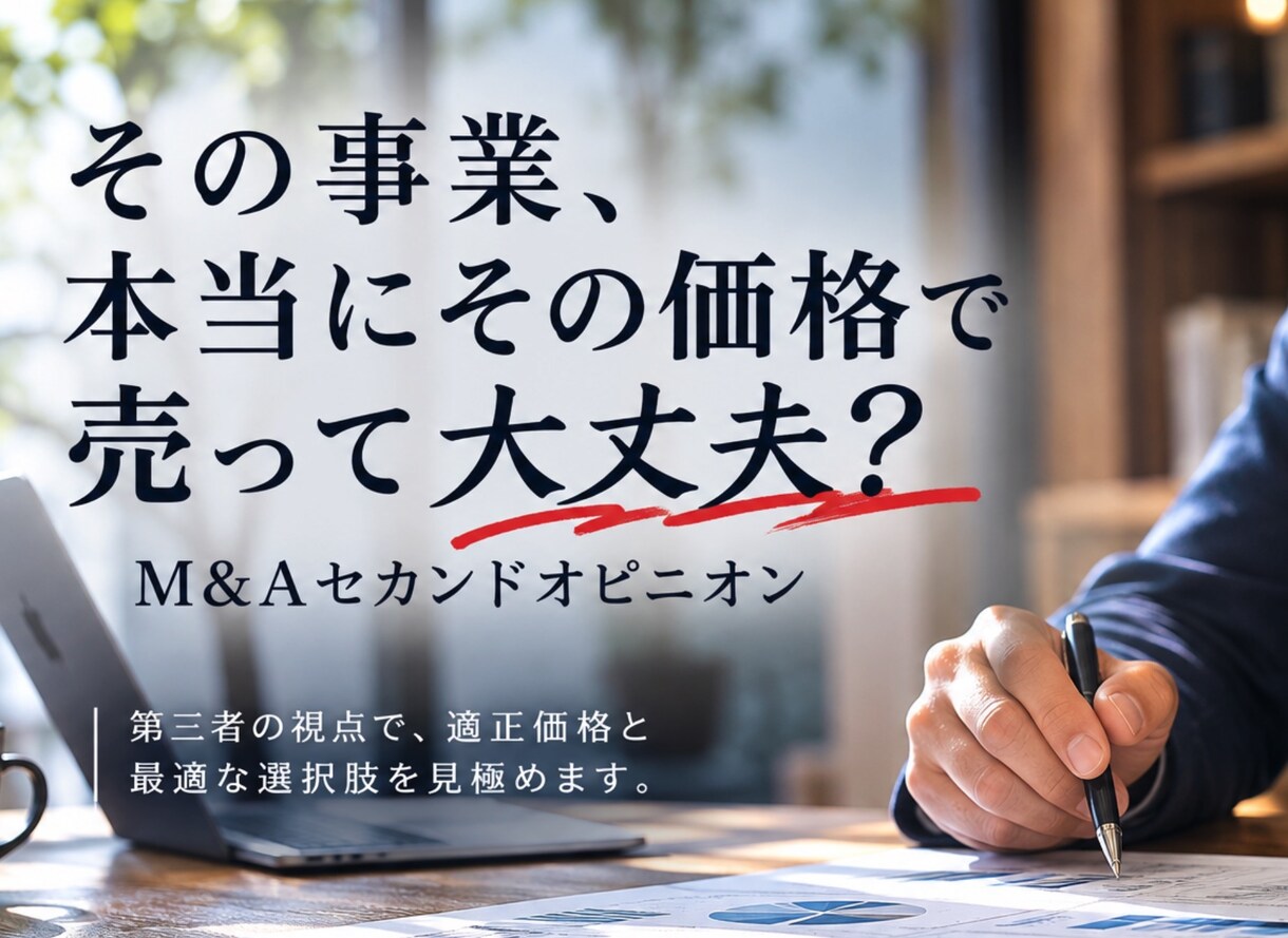M&A売却価格を上げる戦略を提案します 利益だけでは見えない企業価値を診断します イメージ1