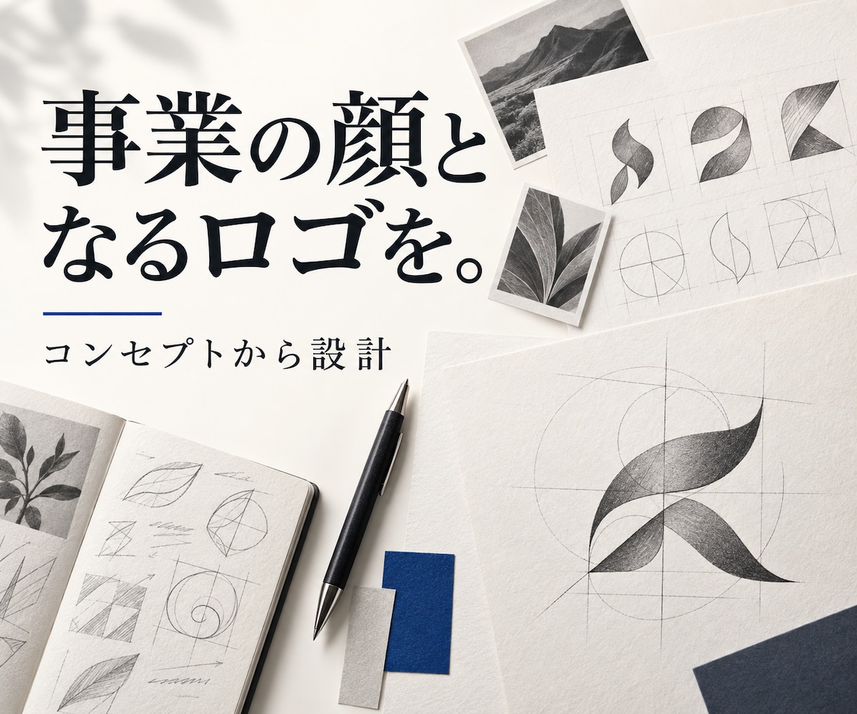 事業の顔となるオリジナルロゴを制作します 事業の理念を整理し、長く使えるロゴを設計 イメージ1