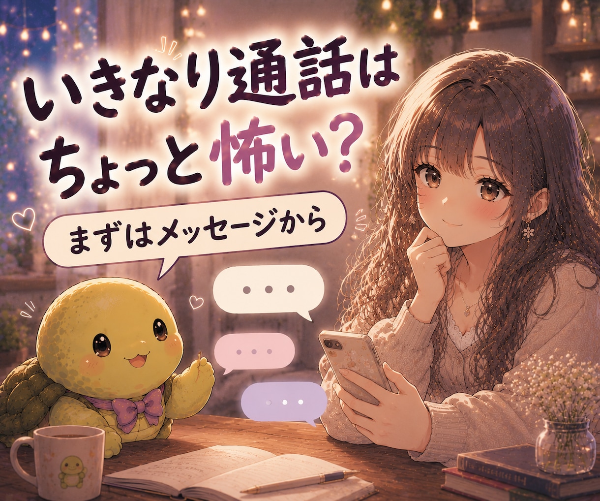 話しやすい様にまずはメッセージで寄り添います いきなり通話は緊張する、通話サービス検討中、気持ちの整理 イメージ1