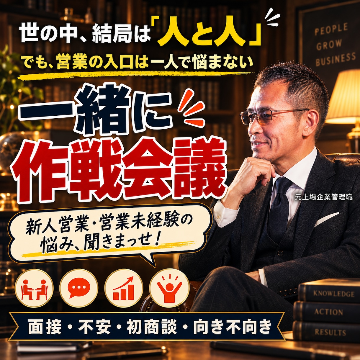 営業未経験・新人営業❗元管理職が『作戦会議』します 営業職に挑戦する❓その迷いから一緒に作戦会議します イメージ1