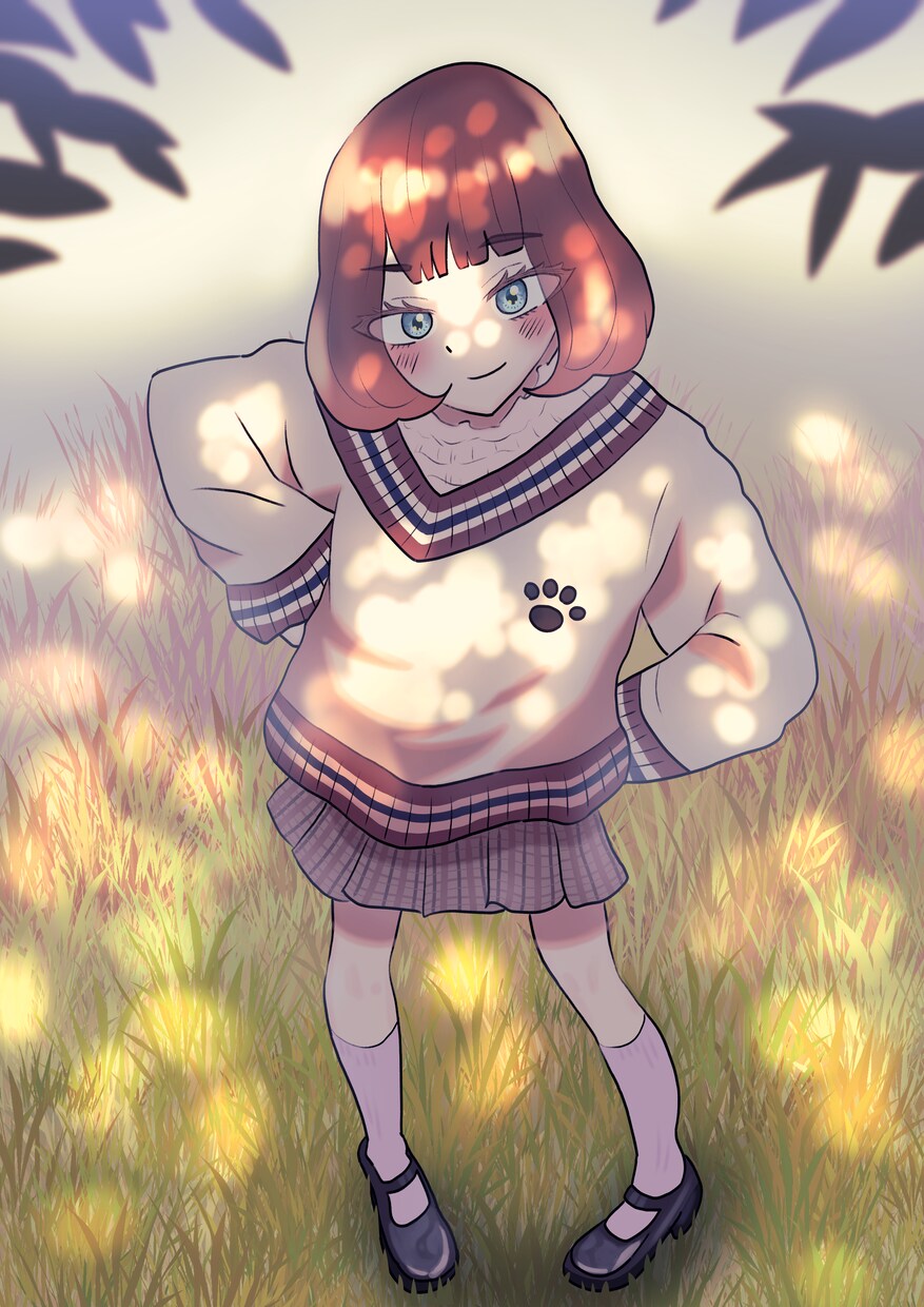 キャラクターの一枚絵を描きます 美しい光に包まれたキャラクターを、あなた好みの絵柄で。 イメージ10