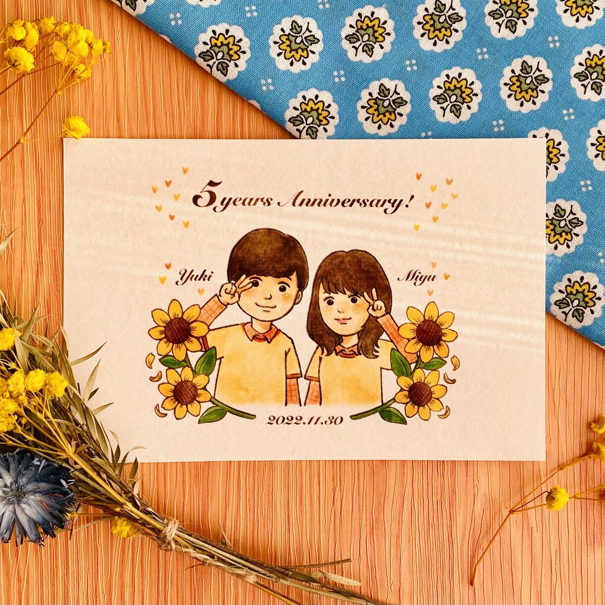 ほっこりあたたかな似顔絵ポストカードお描きします 飾りやすくプレゼントにもピッタリ！ イメージ3