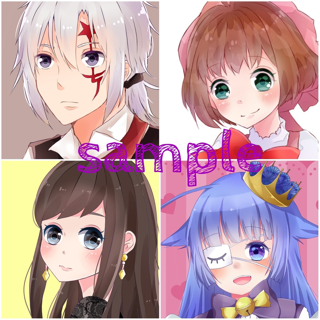 ご希望のアイコンイラスト描きます SNSなどで使う自分専用のアイコンが欲しい人に♡ イメージ3