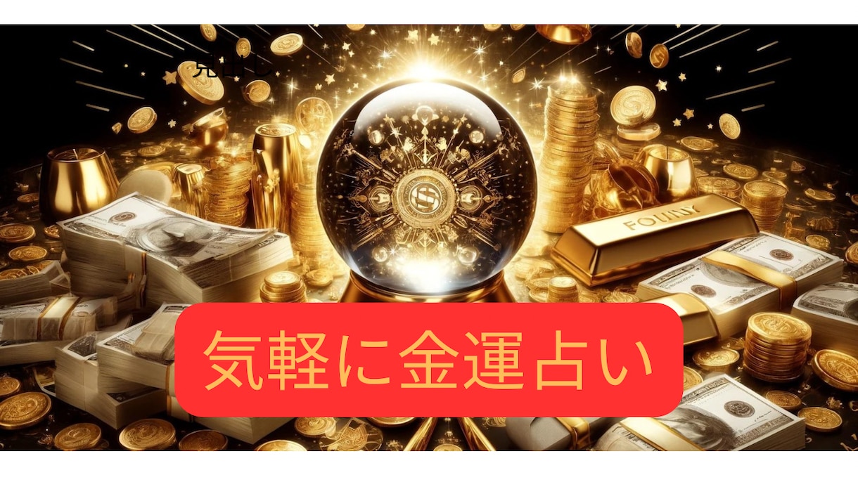 あなたの金運を占います 事前準備で心が折れた方、手軽にマインドを変えたい方 イメージ1