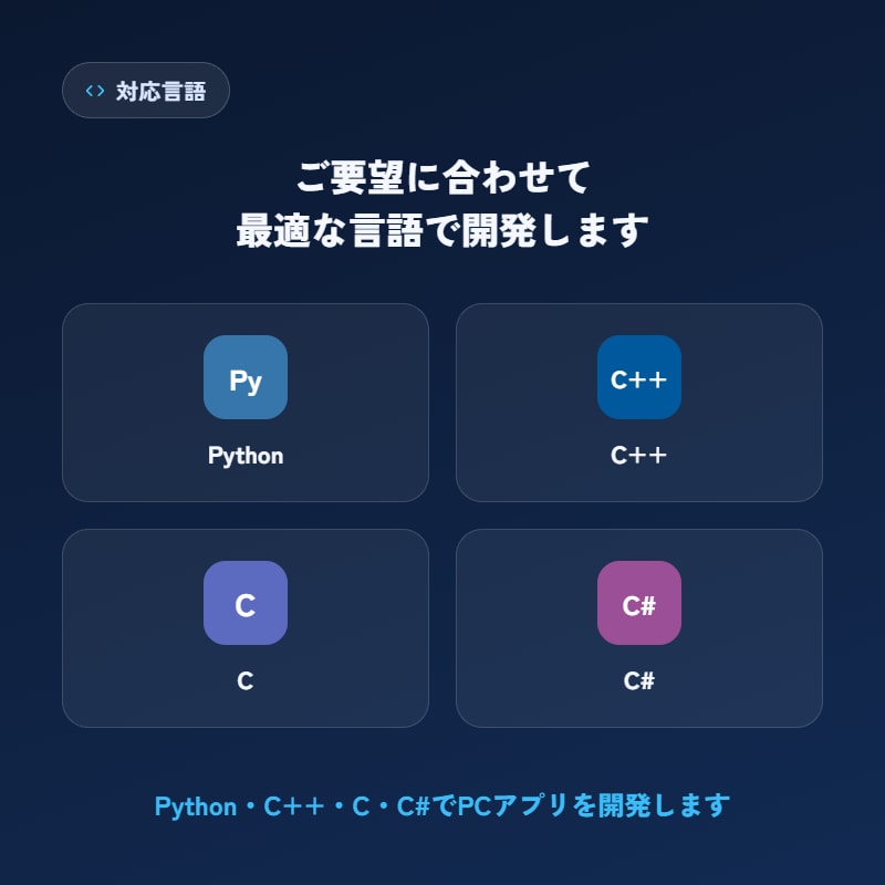 Python・C/C++でPCアプリ開発します 「こんなアプリが欲しい」をオーダーメイドで形にします イメージ2