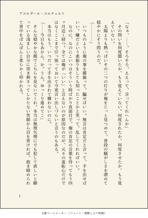 あなたのためのBL小説書きます あなたの性癖を様々な表現で描写し、小説に致します！ イメージ1