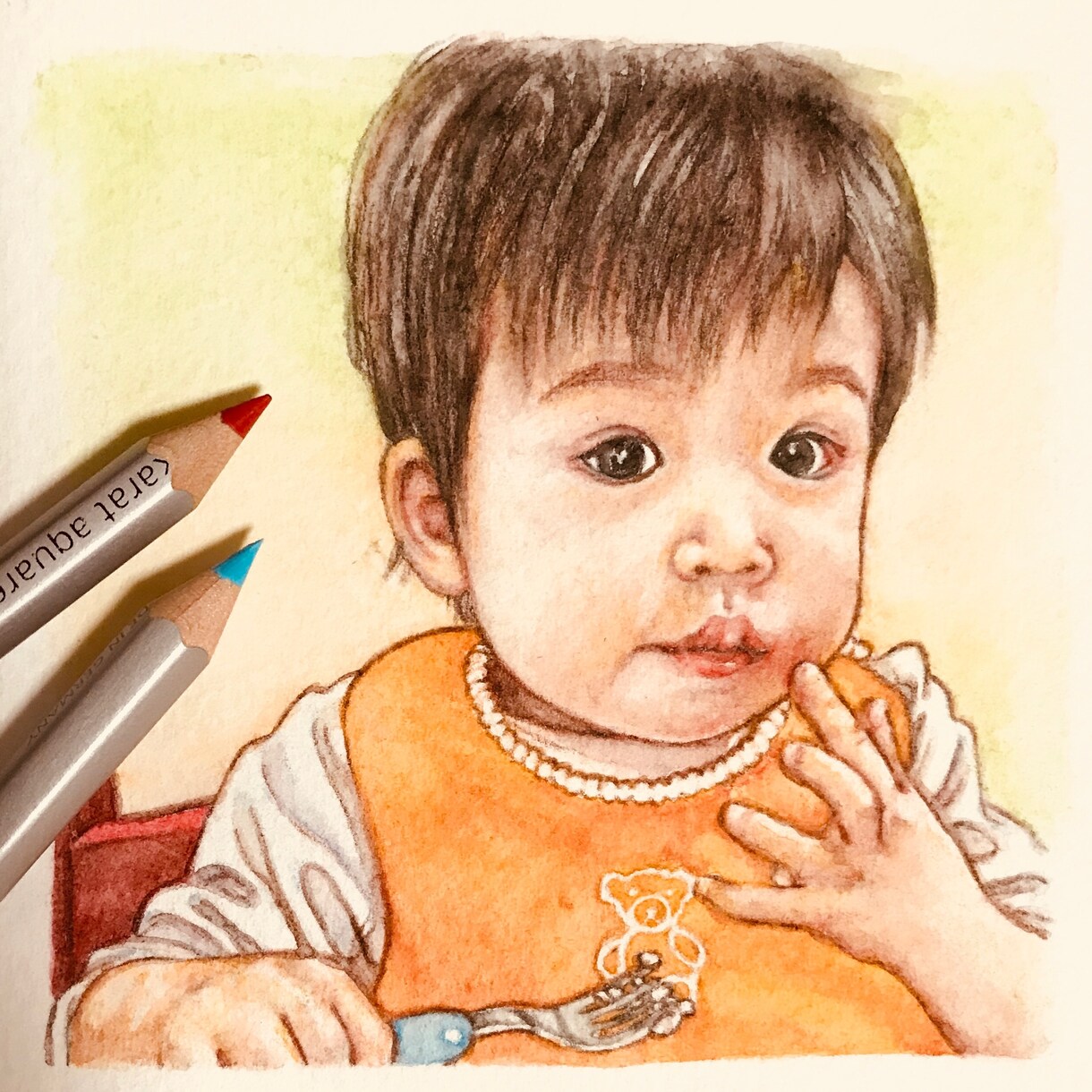 水彩色鉛筆で似顔絵などお描きします お誕生日や記念日のお祝い、インテリアにおススメです。 イメージ2