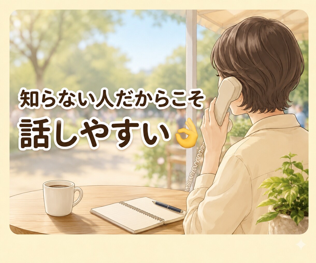 何でも話してください♪共感♪あなたのお話聴きます 雑談｜お試し｜話す練習｜人見知り｜おしゃべり｜愚痴｜弱音 イメージ5
