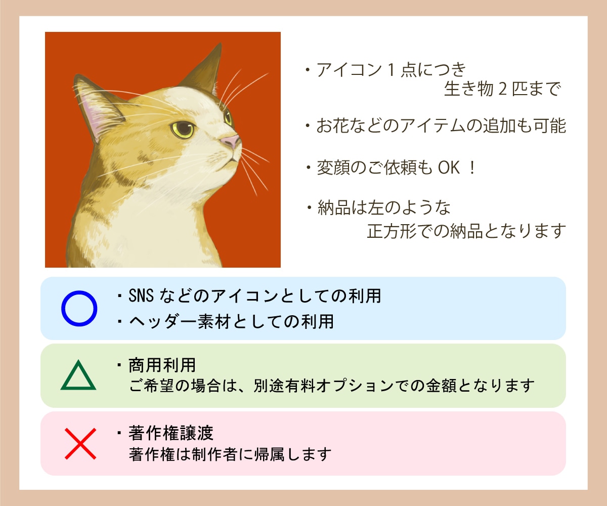 生き物・ペットのアイコン 制作します 生き物たちの一瞬の表情を切り取ります イメージ2