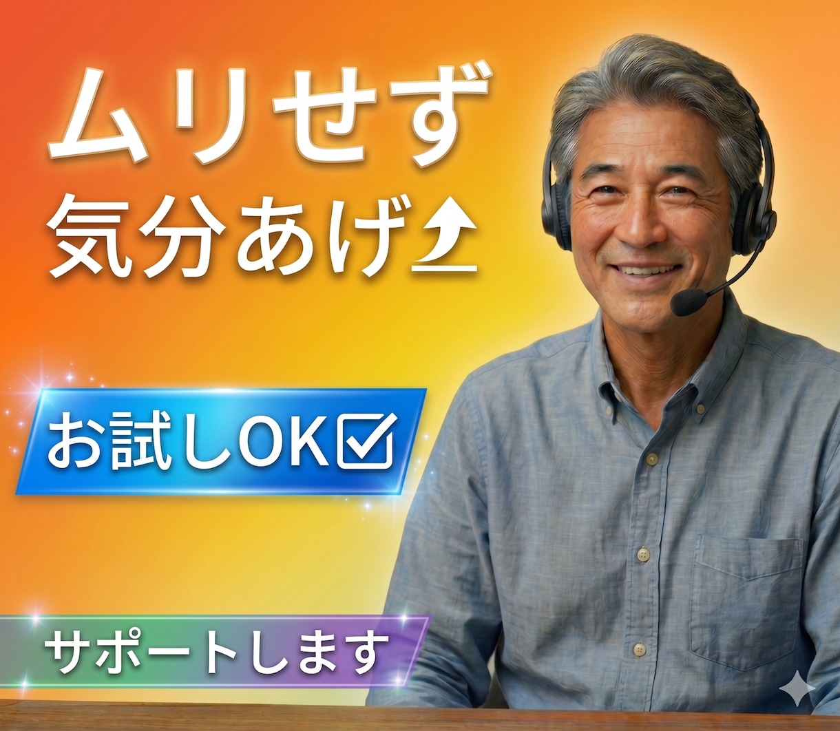 ムリせず気分上げ⏫お試しOK✅️サポートいたします モチベ⏫ヤル気⏫ポジティブに⭐焦らずマイペースにいきましょう イメージ1