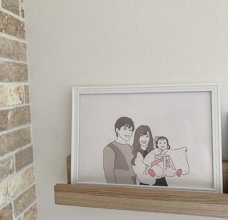 家族・夫婦イラスト描きます アイコン・待ち受け・ギフトカード・おうちでのインテリアにも♡ イメージ4
