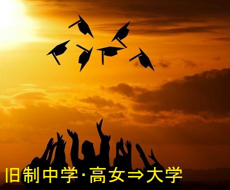 旧制中学卒などの方が大学に入学する道を説明します 旧制中学･高等女学校などの卒業生が新制大学に入学する方法 イメージ1