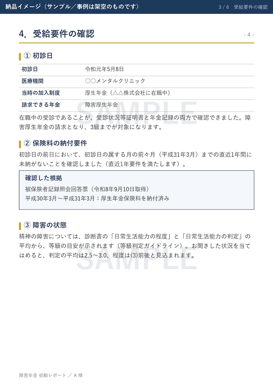 障害年金の申請　ご自身で進める道筋を書面にします 社労士が作成｜初診日の証明から申立書の骨組みまで イメージ4