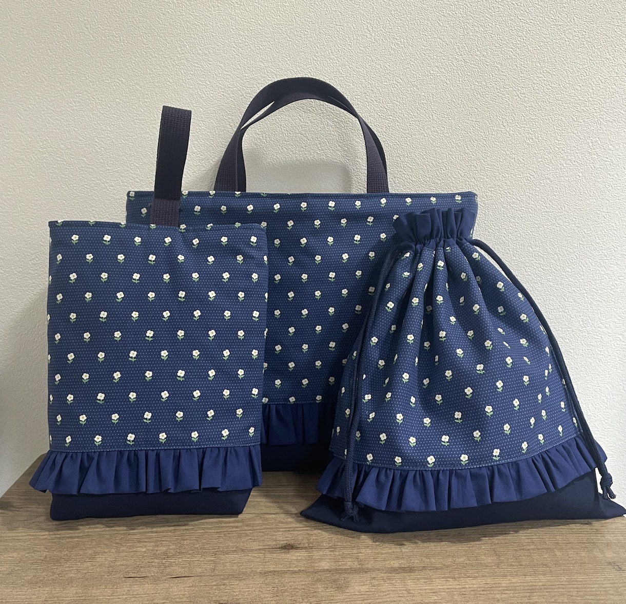 入園入学グッズお作りします 幼稚園、保育園、学校で使うバッグ、巾着袋等お作りします♡ イメージ4
