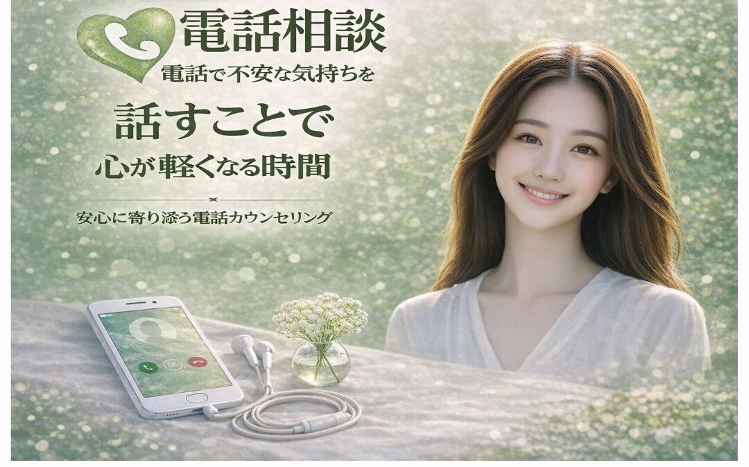 電話で不安な気持ちを整えます 話すことで、少し気持ちが楽になる時間 イメージ1