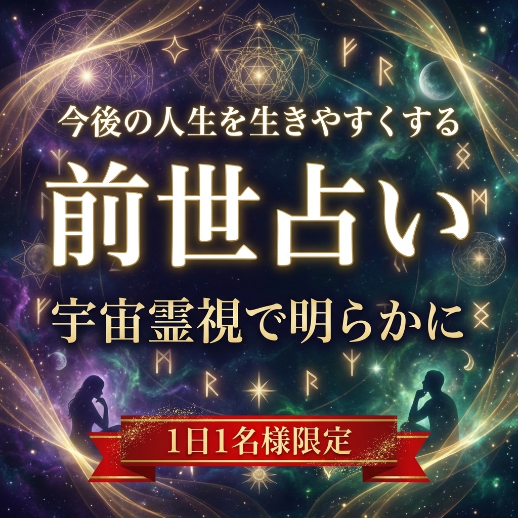 前世占い | カルマ,守護霊から人生の答えを視ます 過去世,宿命や理想の人生,潜在意識のブロックを霊視で読み解く イメージ1