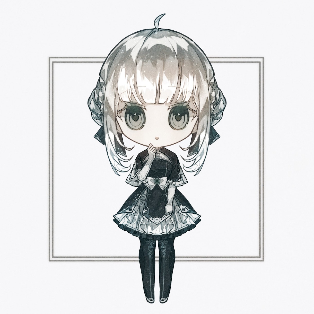 正面デフォルメイラスト制作をします 観賞用にグッズ化やSNSでのアイコン等使用可能です イメージ1