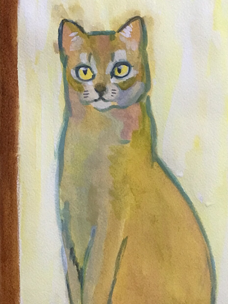 大切な家族、ペットや動物の絵を水彩で描きます 思い出を形に残したい方へ。モダンでカラフルな色彩の絵を イメージ6