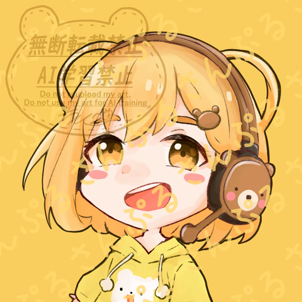 かわいいミニキャラのアイコン、ヘッダー描きます もちっと頬っぺがおいしそうなイラスト イメージ1