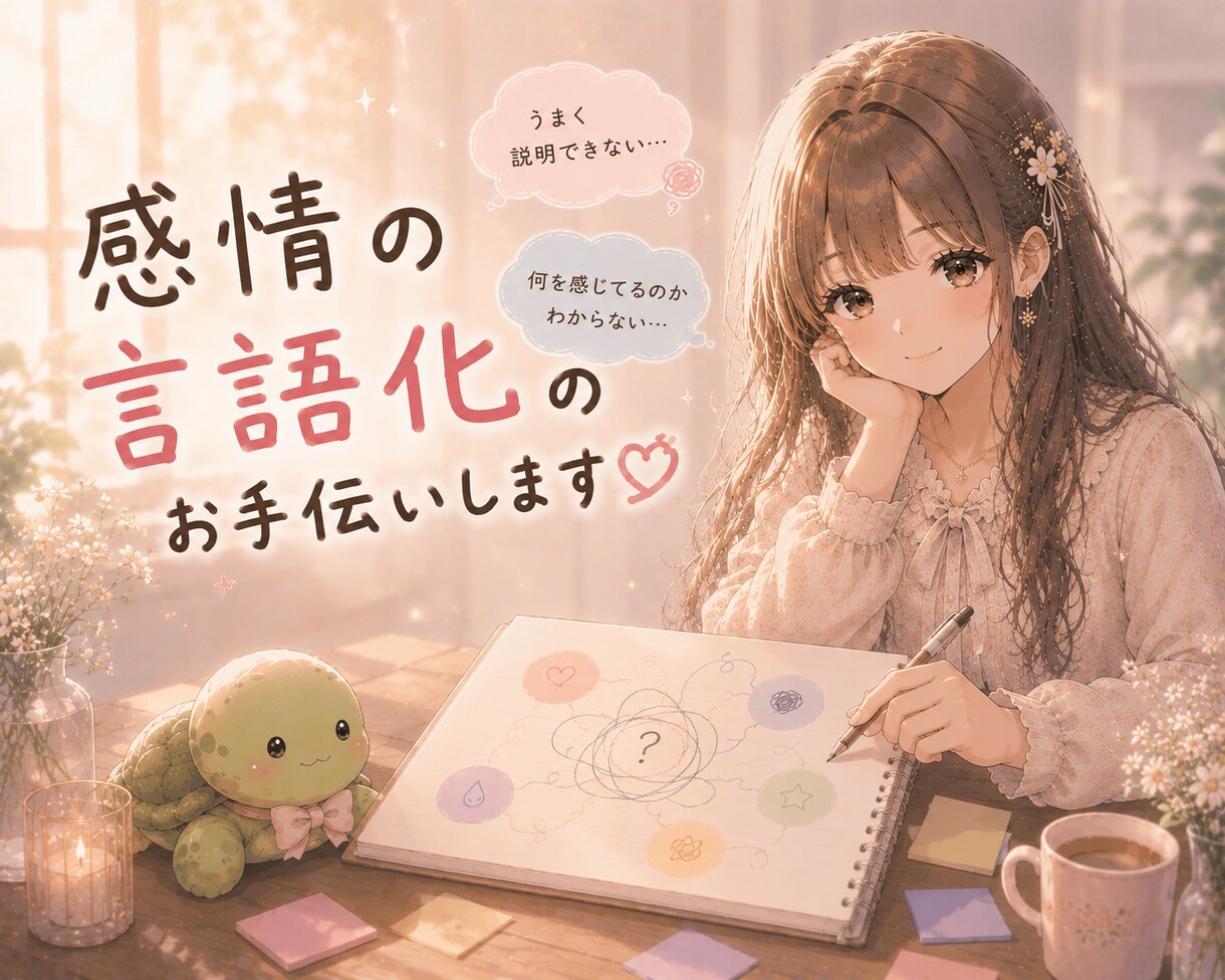 優しい雰囲気であなたの感情の言語化を手伝います もやもや、つらい、悲しい、寂しい、苦しい、嫌われたくない イメージ1