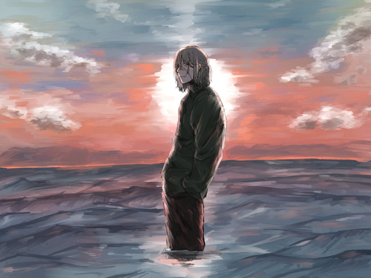 雰囲気のある1枚絵を描きます 単体から複数人まで、仄暗い雰囲気の絵を得意としています！ イメージ1