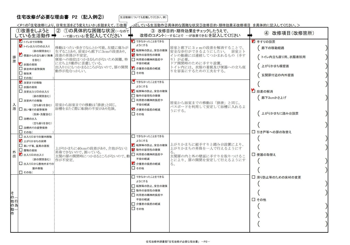 介護保険 住宅改修申請に必要な理由書作成致します 介護保険住宅改修理由書作成承ります。 イメージ3