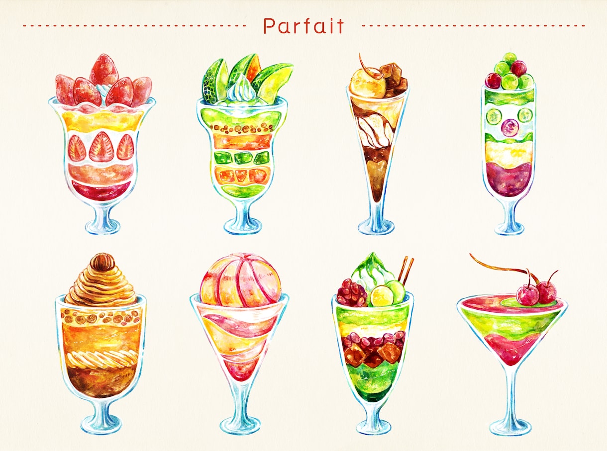 水彩で食べ物イラストを描きます [ 商用可 ]メニュー/挿絵/POP/パッケージに イメージ1