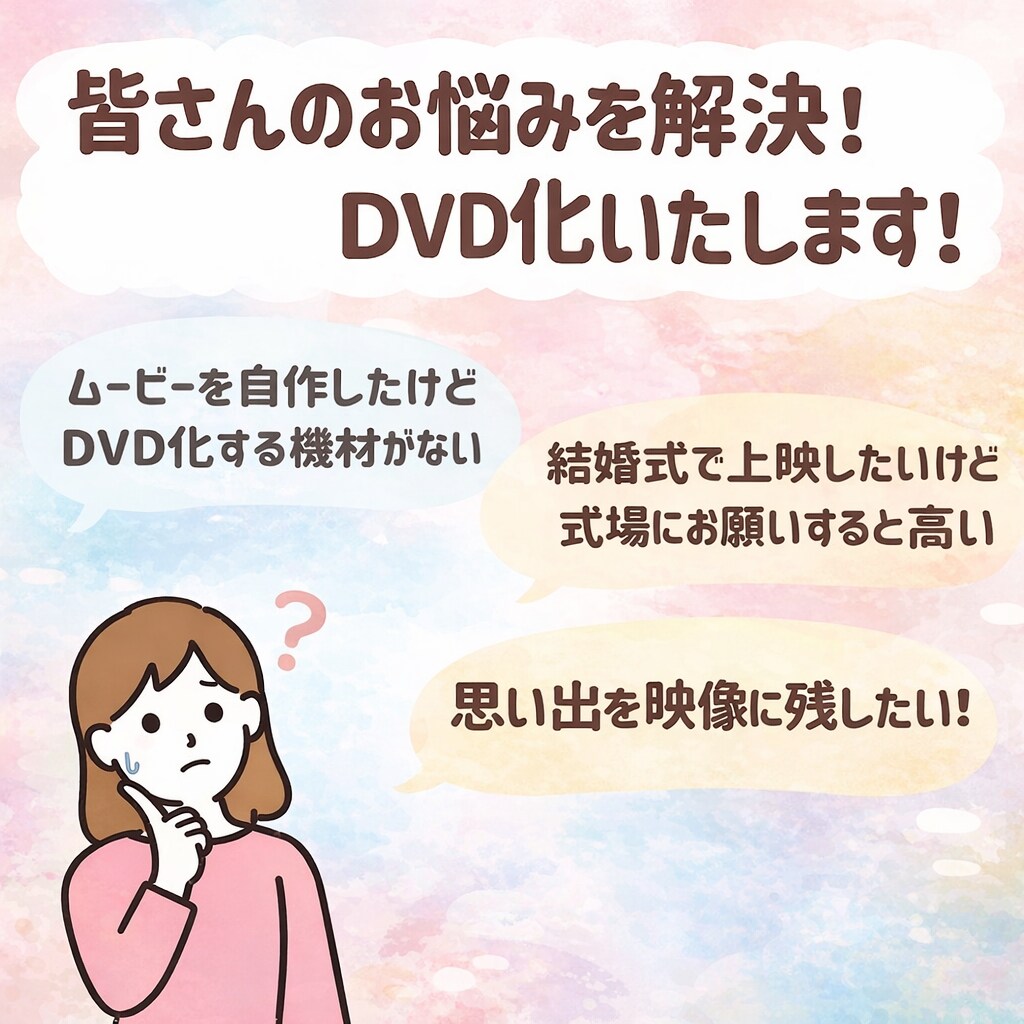 結婚式の動画をDVD化します 追跡あり、送料込み！今だけ特典付き！ イメージ2