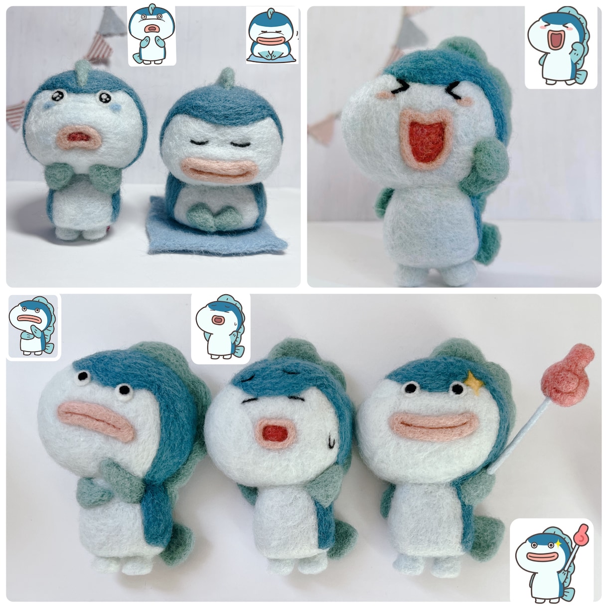 オリジナルキャラを羊毛フェルトのマスコットにします 写真や画像、手書きのイラストからお作りします☆ イメージ4